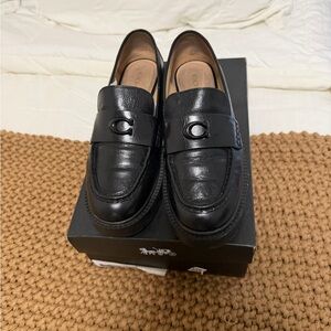 Coach Black Leather Loafers